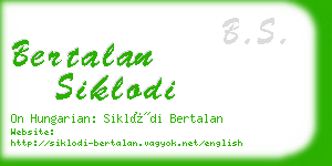 bertalan siklodi business card